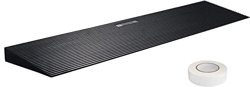 VEVOR Vollgummi Türschwellenrampe Max. Tragfähigkeit bis zu 15Tonnen Bordsteinrampe 90x20x4cm Rollstuhlrampe mit doppelseitigem Klebeband Auffahrrampe Gummirampe Selbst zum Schneiden Schwarz&Gelb