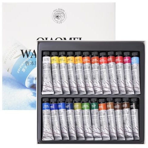 Paul Rubens Aquarellfarben-Set – 24 lebendige Farben, 12 ml Aquarell-Tuben, Kunstbedarf für Erwachsene, Künstler und Anfänger