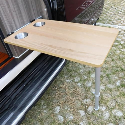 Wohnmobil-Wandklapptisch, Wandtisch, Esstisch, Klapptisch Outdoor, Klappbarer Esstisch, Ideal for Wohnmobil, Reisen, Picknick, Zuhause, BüRo, Schlafsaal, Kleine RäUme ( Color : Wood color , Size : Wit