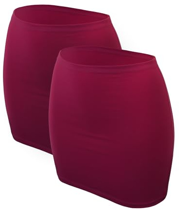 MULTI-TUBE für Damen, vielseitiger Nierenwärmer, Minirock oder Bandeau Top, BERRY - XL/XXL in 2er Pack