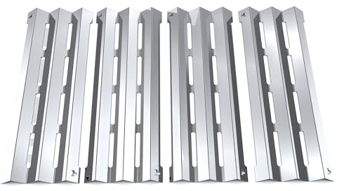 tuning-art GA22 Gasgrill Brennerabdeckung Edelstahl kompatibel mit Napoleon Triumph T495 | Brennerschutz | Passgenau, Farbe:4er Set Chrom Bulle