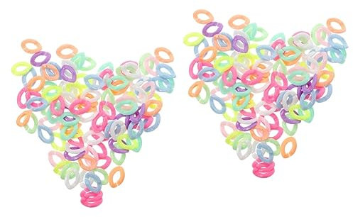 SHINEOFI 600stücke Bunte Acrylkette Für Schmuckgestaltung Charm-ketten Dekorative Zubehörteile Für Halsketten Armbänder Und Mehr