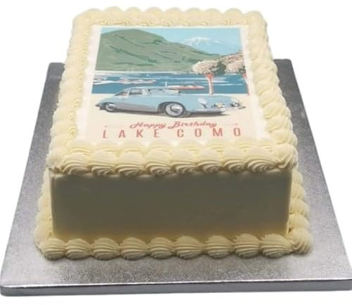 LARRYROO Oblong Cake Drum, 13mm Thick Silver Rectangle Board For Cake, Tray Bakes & Cupcake Displays in Range of Sizes (18 x 14)