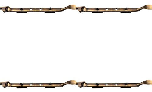 4 Pack - Victorian Casement Window Stay Handle & 2 Pins - 270mm Length Antique Brass Bar