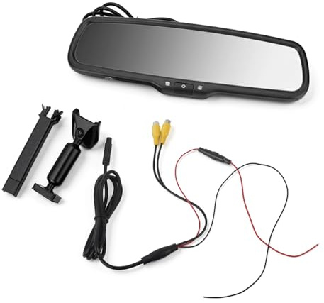 Car Vehicle Rearview Mirror Monitor,Backup Camera 4.3inch Mirror, Auto Dimming Recording, Black Rear View Mirror, Parking Recording,Bracket for Reverse Camera