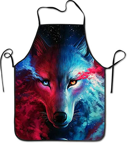 Premium Grillschürze Wolf Malschürze Personalisiert Kunstkittel Weich Grillschürzen Für Bäcker Küche
