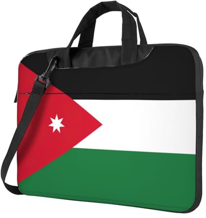 Jordan Flag Ultra Slim Laptop Sleeve Water Resistant Laptop Carrying Case Compatible, black, 13 inch