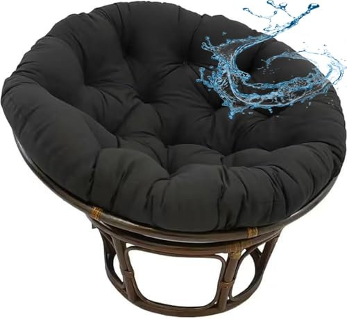 Hoowarm Rundes Papasansessel Kissen wasserdicht Sitzkissen Hängesessel Outdoor/Indoor Bodenkissen Kissen für Schwenksessel, Korbsessel Outdoor Gartenmöbel Sitzauflage Auflage(#6,100cm/39.37in)