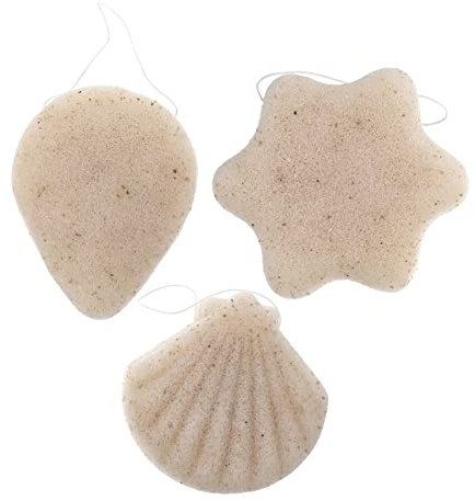 Beaupretty 3 Stücke Natürlicher Peelingschwamm Zur Gesichtsreinigung, Make-up-entfernung Und Hautpflege, Reinigungswerkzeug Mit Hoher Wasseraufnahmefähigkeit Und Anti-pilling-eigenschaften (1