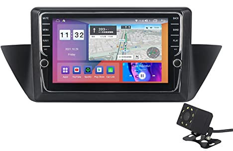HTXPSM 2 DIN Head Unit Lettore multimediale 8 Pollici IPS Autoradio Lettore Dvd Navigazione GPS Touch Navigazione Android 11 Autoradio Stereo per B-MW X1 E84 Navigatore satellitare 4G GPS WiFi SWC Ca