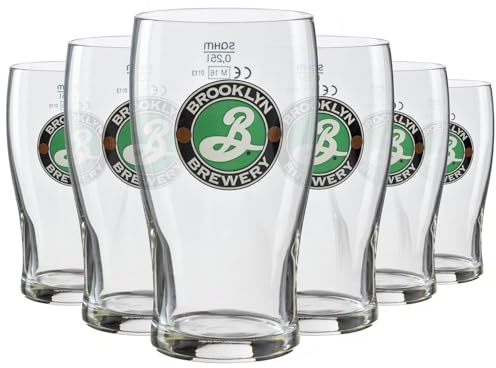 Generisch Brooklyn 0,25l Geeicht Tulip Becher | Eleganter Bierbecher für Bierliebhaber | perfektes Design für Craft Beer & Köstlichkeiten, robust und stylisch, ideal für zu Hause & die Gastronomie