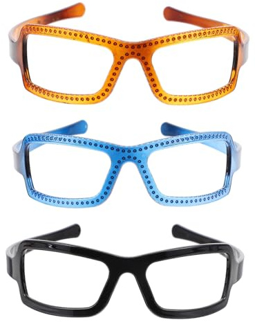 HAMPPLIES 3pcs Bandeaux Lavage Visage Femmes, Design Créatif Décoration Forme Lunettes, Matériau Pc, Style Élégant et Chic pour Usage Quotidien