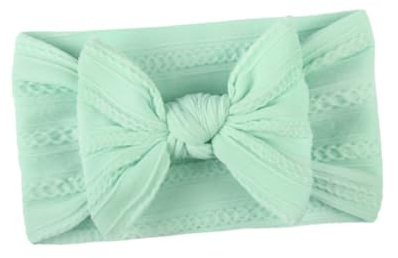 ERINGOGO 5pezzi Fascia per Capelli Neonata in Nylon Fiocco Accessorio per Capelli Semplice per Ragazzo Ragazza Copricapo in Jacquard Testurizzato Bianco Beige Rosa Carne Verde Menta Grigio