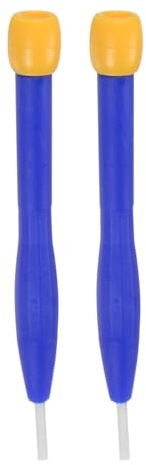 QUARKZMAN 2Pcs Cacciavite In Plastica 2.5Mm Testa A Taglio Cacciavite Per Riparazioni In Ceramica Utensile Manuale Con Copertura Rotante Per Regolazione Circuiti Ad Alta Frequenza