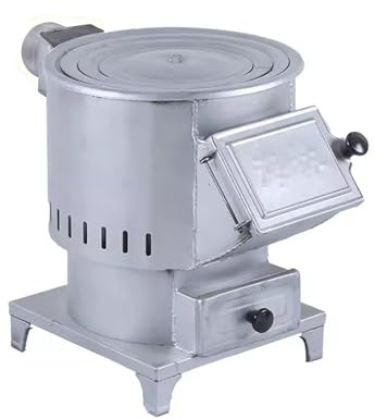 Wood Burning Stove Steel Plate Material Outdoor Stove Wood Ashes Collection Drawer Large Firewood Inlet Suitable for Patios and Outdoor Use(B)