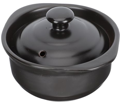 Cabilock Cazuela de Cerámica Resistente al Calor 1l para Sopa y Estofado, Olla Casera Multifunción para Cocina Doméstica, Apta para Uso en Hogares y Restaurantes
