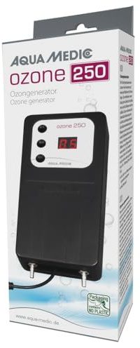 Aqua Medic Ozone Generator 250 mg/h for Aquarium – Adjustable 12V Low Voltage Ozone Unit – Improves Water Clarity, Redox & Skimmer Performance – For Freshwater & Marine Tanks up to 3,000L