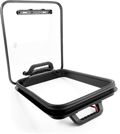 Universal Clear Skylight Pop Up Roof Sunroof Hatch Emergency Window for Camper Van Boat Horsebox 90° Opening (400mm x 650mm)