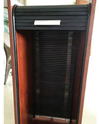 Kit de porte à lamelles pour volet roulant, Kit multicolore de porte d'armoire volet roulant d'ABS, tailles multiples(36x40in(91x102cm))