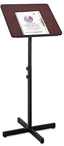 Safco Products 8921MH Adjustable Speaker Lectern Stand, Mahogany