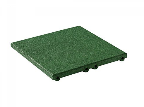 Fallschutzmatte Fallschutzplatte 45 mm aus Gummigranulat Made in Germany TÜV geprüft DIN EN 1176-1 Fallhöhe bis 1,50 m Kindergarten, Spielplatz, Schwimmbad, Farbe Grün