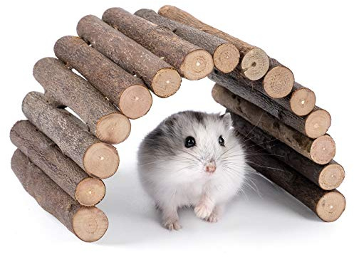 Niteangel escalera de madera puente hámster rata del ratón roedores juguete animal chew toy 9 l 1 paquete
