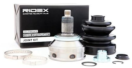RIDEX Juego de articulación árbol de transmisión Delantero, izquierda Delantero, derecha Delantero 5J0075 Junta Homocinética compatible con VW Polo V Hatchback 6R1, 6C1 Polo IV Hatchback 9N, 9A