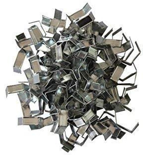 Verschlussclips - Beutelverschlüsse - Tütenverschlüsse, 33 x 8 mm (1000 Stück, SILBER GLÄNZEND)