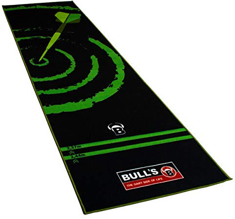 Carpet Mat 140 Green, Dartteppich mit rutschfester Unterseite aus Gummi, umweltfreundliche Turnier Dartmatte mit offiziellem Abstand zum Dartboard 237cm x 80cm, optimaler Schutz für Darts und Tips