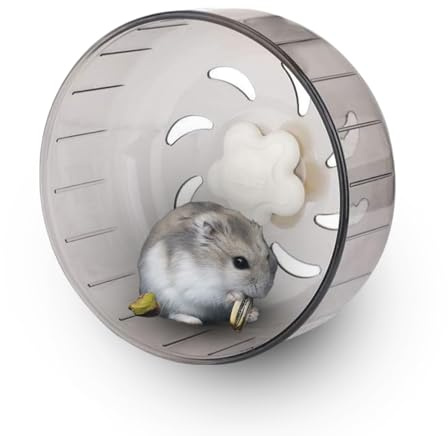 Roue pour Hamster, 13 cm/5,11 Pouces silencieuse Roue d'exercice antidérapante Jouet pour Petits Animaux pour gerbilles Souris et Petits Animaux de Compagnie