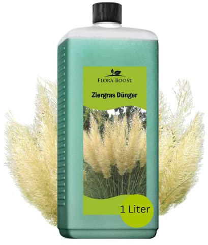 Konfitee Ziergras Dünger Flora Boost 1000ml I Für bis zu 200L Gießwasser I Dünger für Ziergräser I Flüssiger Blatt- & Wurzeldünger I 100% natürlicher Pflanzendünger