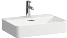 LAUFEN VAL Waschtisch-Schale, 1 Hahnloch, mit Überlauf, 550x400mm, H8122840001041, Farbe: Weiß