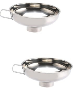 Alipis 2pièces Entonnoir Acier à Large Utile Pour Cuisine Remplissage De Confitures Et Préparation De Plats s