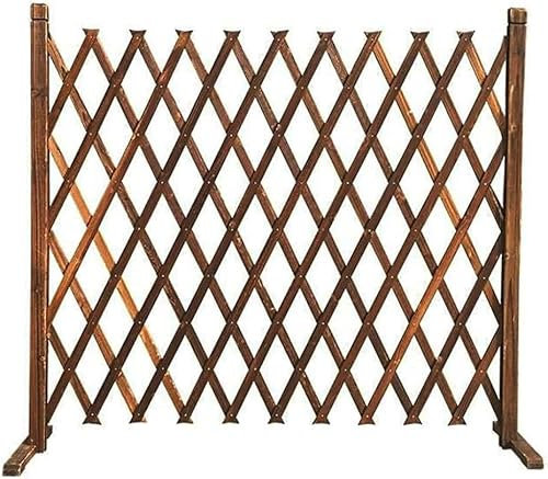 Zaun Holzwandspalier Teleskop-Holzgitter-Zaunelement Hofgeländer Haustierzaun Gartenspalier (Höhe 90 cm)