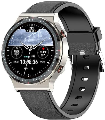 cosescos Smartwatch, professionelle Gesundheitsüberwachung, Smartwatch in medizinischer Qualität, EKG, Blutdruck, Blutsauerstoff, Herzfrequenz, Sport, Gesundheit, Smartwatch (braun) (Schwarz B)