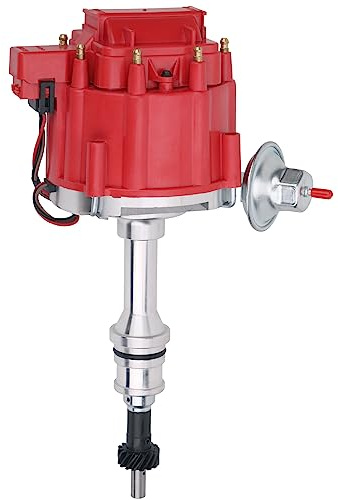 AiYiGu Ignition Distributor with 65K Volt Coil SBF Small Block Ford 221 260 289 302 5.0L Red Cap Compatible with Ford 300 F-150 E-100 Econoline Mustang Fairmont, Replacement for 1030213 PE330U