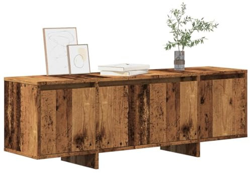 Gecheer Mobile TV Legno Antico 120x30x40,5 cm, Mobile TV Moderno, Tavolino Porta TV, Arredamento Soggiorno