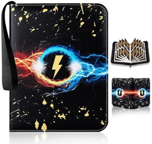 Album per Carte, Raccoglitore Carte, Album Raccoglitore Porta, Album di Carte Collezionabili, Cartella da Collezione, 50 Pagine, Capacità 400 Carte