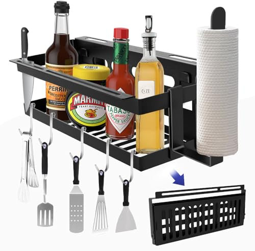 Faltbarer Grillrost für 43,2 cm/55,9 cm/71,1 cm/91,4 cm/91,4 cm/91,4 cm Blackstone Grillgrill/Vorbereitungswagen, platzsparende BBQ-Grillzubehör, Aufbewahrungsbox, Blackstone Grillzubehör mit