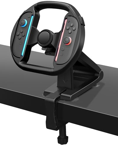 Switch 2 rattstyrenhet för racingspel – Pro mini racinghjul med 4 sugkoppar, kompatibel med Joycon 2 – förbättrat grepp och rörelsekontroll för barn och vuxna