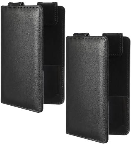 Marspark 2 Pcs Umpire Lineup Card Holder - Magnetic Leather Referee Card Holder for Soccer Volleyball Rugby Baseball Matches