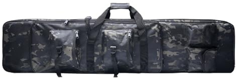 Futteral Langwaffen Durchgehender Reißverschluss,Waffenkoffer Für Langwaffen,Taktische Gewehrtasche Oxford Stoff Soft Air Rifle Gun Carry Case,Tragbare Waffentasche Zum Angeln Camo