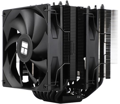 TR-Thermalright Phantom Spirit 120 SE Black CPU Kühler, Doppelturm mit 7 Heatpipes-1500U/min, für AM5/AM4, Intel lga1851/1700/115x/1200,154mm High PC Kühlung-Schwarz
