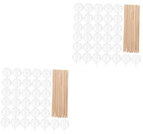 Angoily 200 Pezzi Base per Bouquet Cioccolato con Cioccolatini Trasparente per DIY Bouquet Palline Dolci e Decorazioni Fai da Te per Feste e Regali