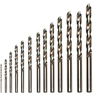 Cobalt Drill Bits for Metal, M35 Metal Drill Bits for Hard Steel, 135° Split Point for Fast No-Slip Drilling, 13 Pieces Starter DIY Set with Storage Case 1.0-6.5mm