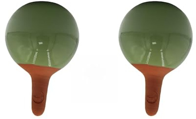 Poterie Lutton | Duo Ollas à Planter 25 cl Vert Pistache | Oyas en Terre Cuite Émaillée | Arrosage Automatique Naturel pour Plantes d’Intérieur | Système d’Irrigation Écologique | Fabrication Artisana