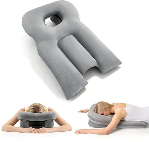 Eirolace Almohada Facial para Dormir Boca Abajo, reposacabezas de Masaje para el hogar con Agujero, Almohada para Dormir con Soporte para el Pecho y la Cara