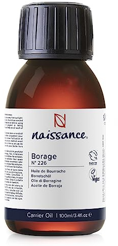 Naissance Aceite Vegetal de Borraja (No. 226) - 100ml - Natural, Vegano - Hidratante Para Cuerpo, Cara, Piel, Pelo, Uñas