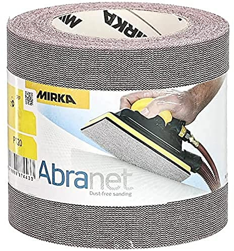 Mirka Abranet Netz-Schleifrolle 115 mm x 10 m Klett P120 | Netz-Schleifrolle mit Klett ideal für Holz Spachtel Lack Kunststoff hohe Schleifleistung langlebig