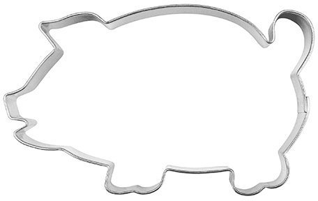 Formina Schwein Keksausstecher, 8cm, Silber, 1 Stück